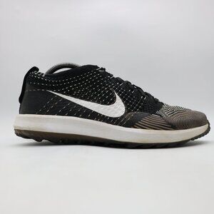 Nike Golf Shoes Flyknit Racer G Men's 9 Spikeless Oreo Sneakers 909756-001